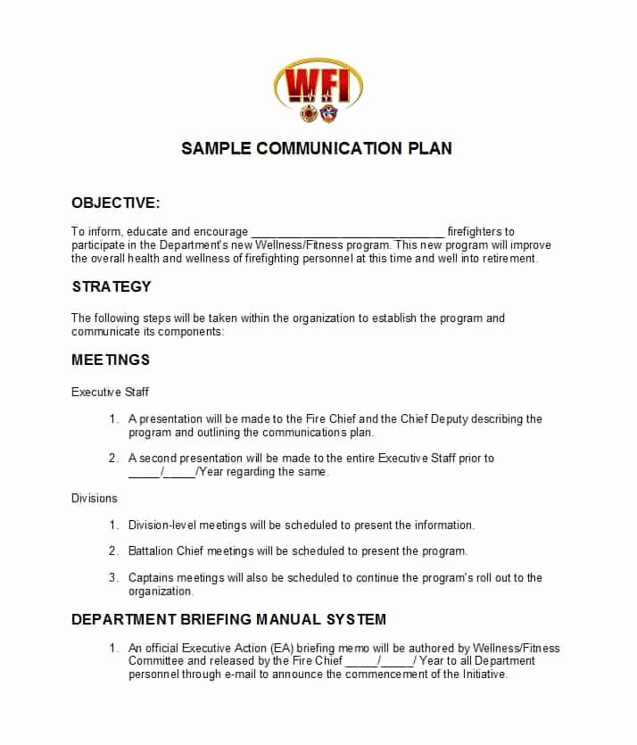 Simple Communications Plan Template Awesome 37 Simple Munication Plan Examples Free Templates