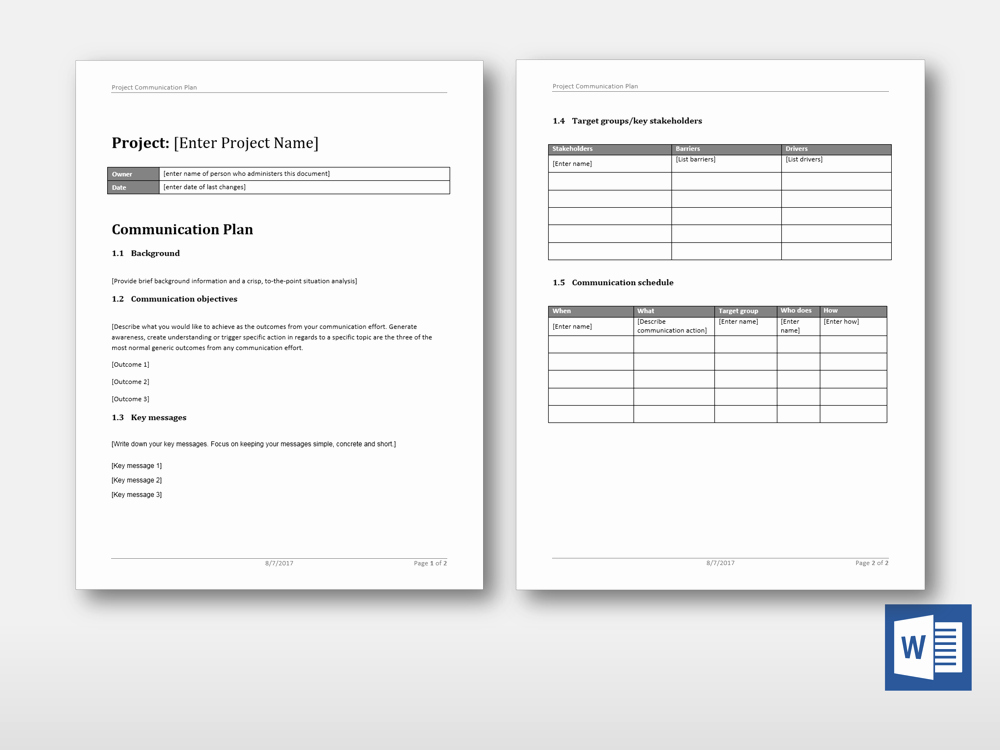 Simple Communications Plan Template Awesome Simple Project Munication Plan