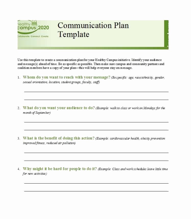 Simple Communications Plan Template Inspirational 37 Simple Munication Plan Examples Free Templates
