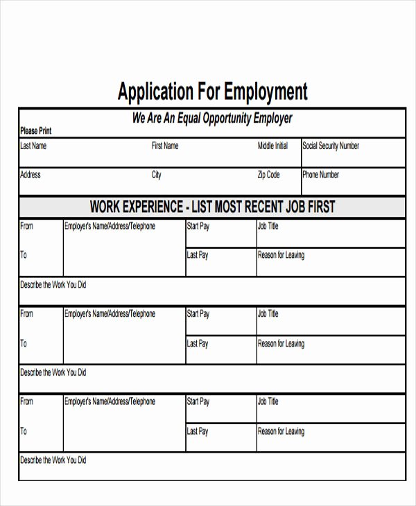 Simple Job Application Awesome 49 Job Application form Templates