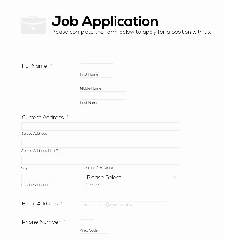 Simple Job Application Beautiful Simple Job Application