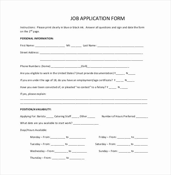 Simple Job Application Best Of Job Application Template 19 Examples In Pdf Word