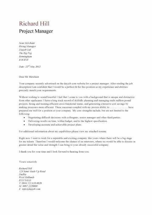 Simple Resume Cover Letter Sample Awesome Basic Cover Letter for A Resume