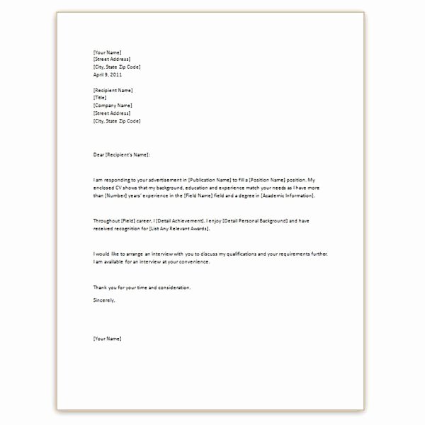 Simple Resume Cover Letter Sample Elegant 3 Free Cv Cover Letter Templates for Microsoft Word