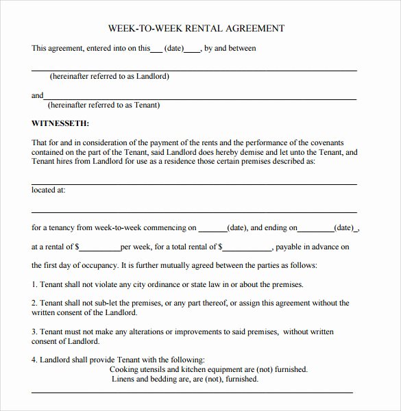 Simple Vehicle Lease Agreement Fresh Sample Blank Rental Agreement 8 Free Documents In Pdf
