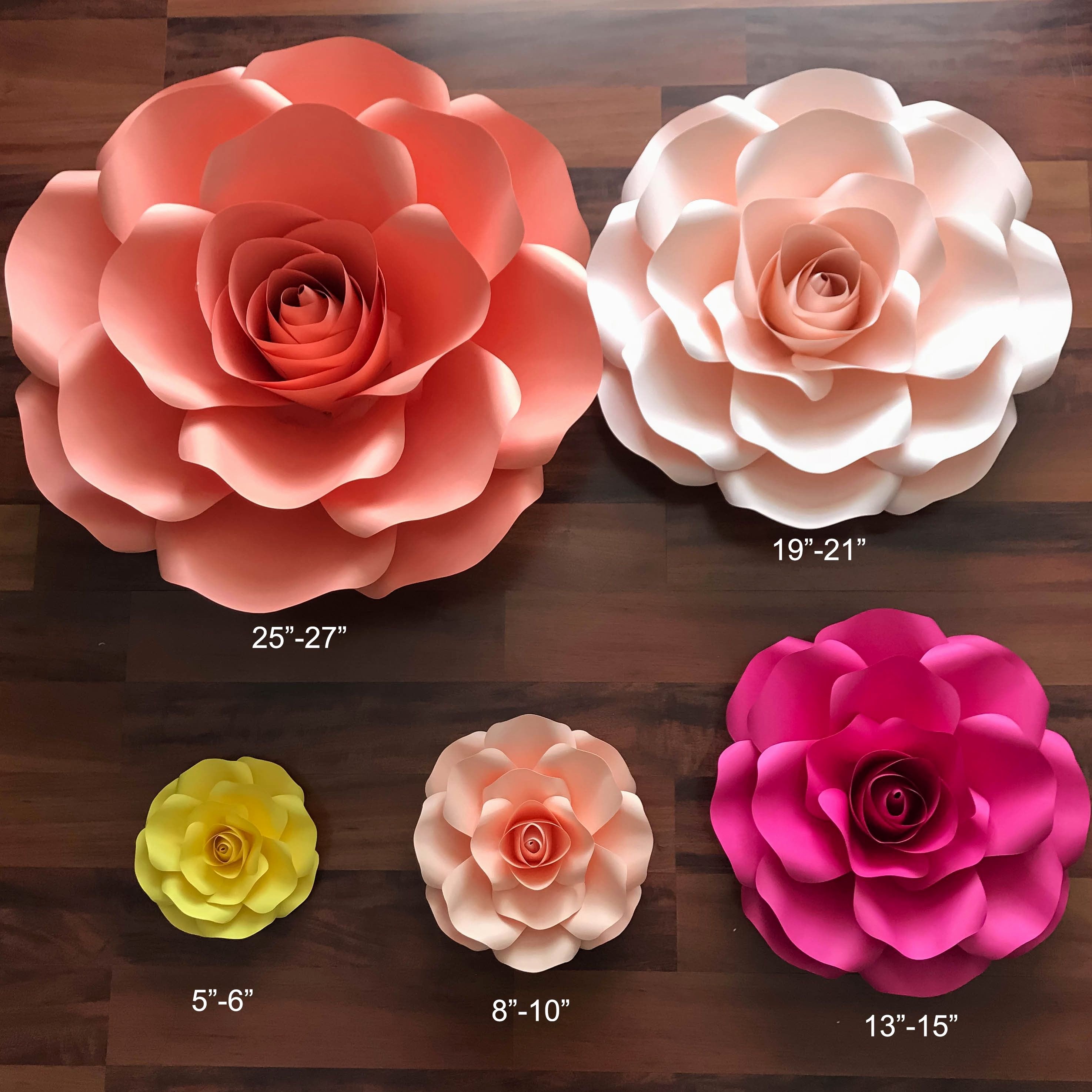 Small Paper Flower Templates Lovely Svg Png Bo Of 5 Sizes Rose Paper Flower Template Diy