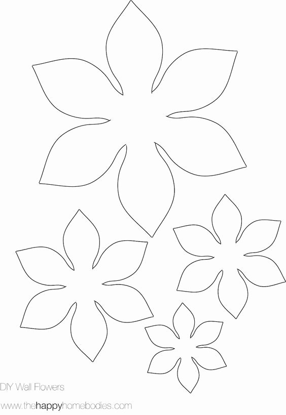Small Paper Flower Templates New 25 Best Ideas About Flower Template On Pinterest
