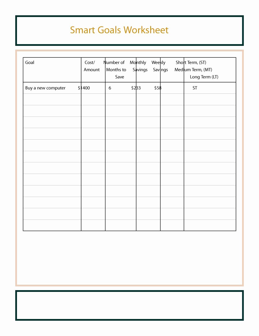 Smart Goal Template Best Of 48 Smart Goals Templates Examples &amp; Worksheets Template Lab