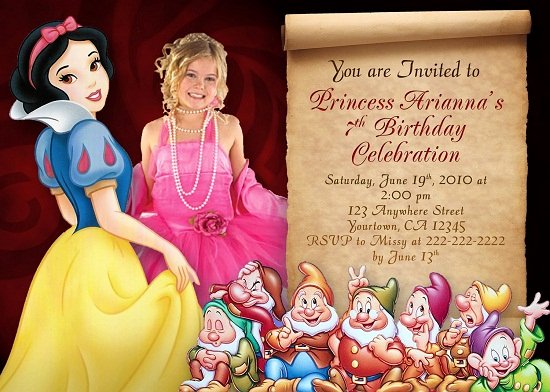 Snow White Invitation Template Fresh Snow White Birthday Invitations Ideas – Free Printable