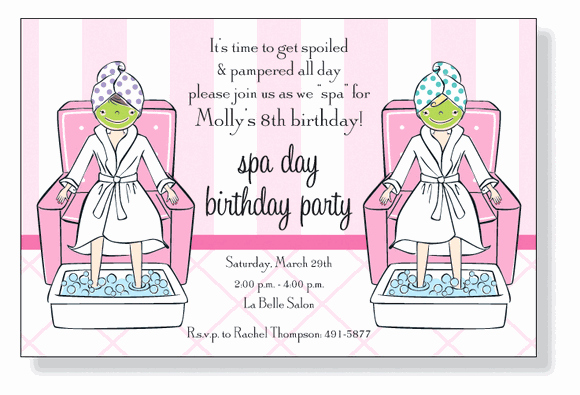 Spa Party Invitation Wording Elegant Little Spa Party Invitations by Inviting Pany