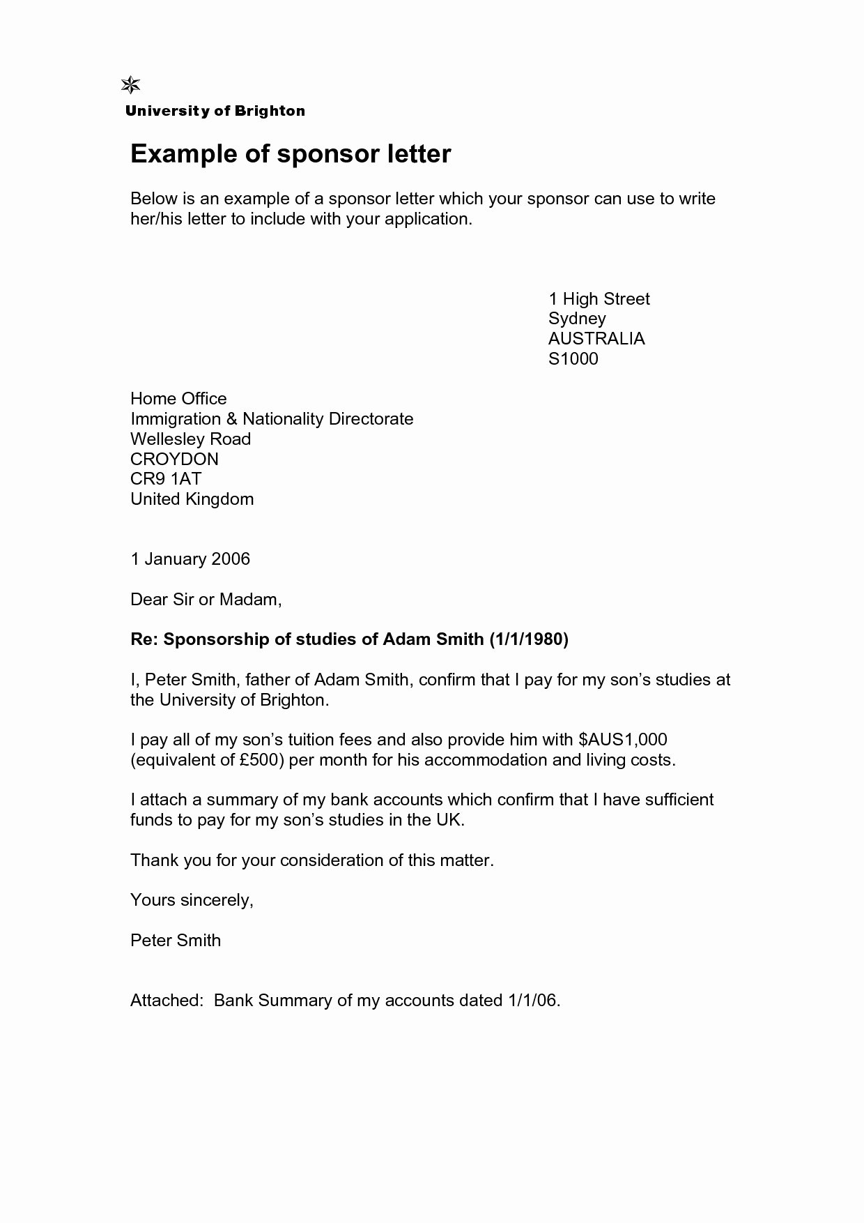 15 Sponsorship Letter Ideas Sponsorship Letter Visa Letter Sample Images
