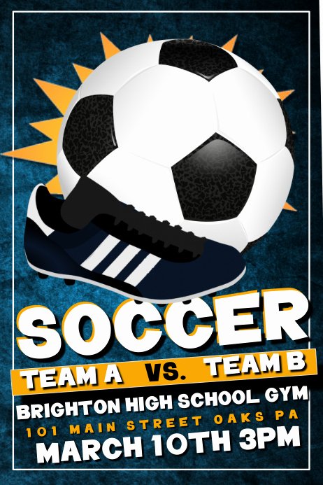 Sports Poster Templates Free Awesome soccer Template