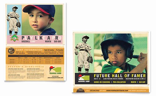 Sports Poster Templates Free Unique Baseball Sports Camp Flyer Template Word &amp; Publisher
