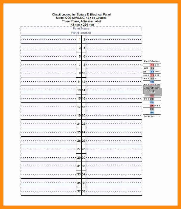 Square D Panel Schedule Best Of Panel Schedule Template Square D – Printable Schedule Template