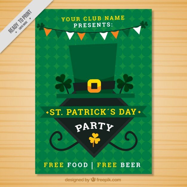 St Patrick Day Posters Awesome Geometric Green St Patrick S Day Poster Vector