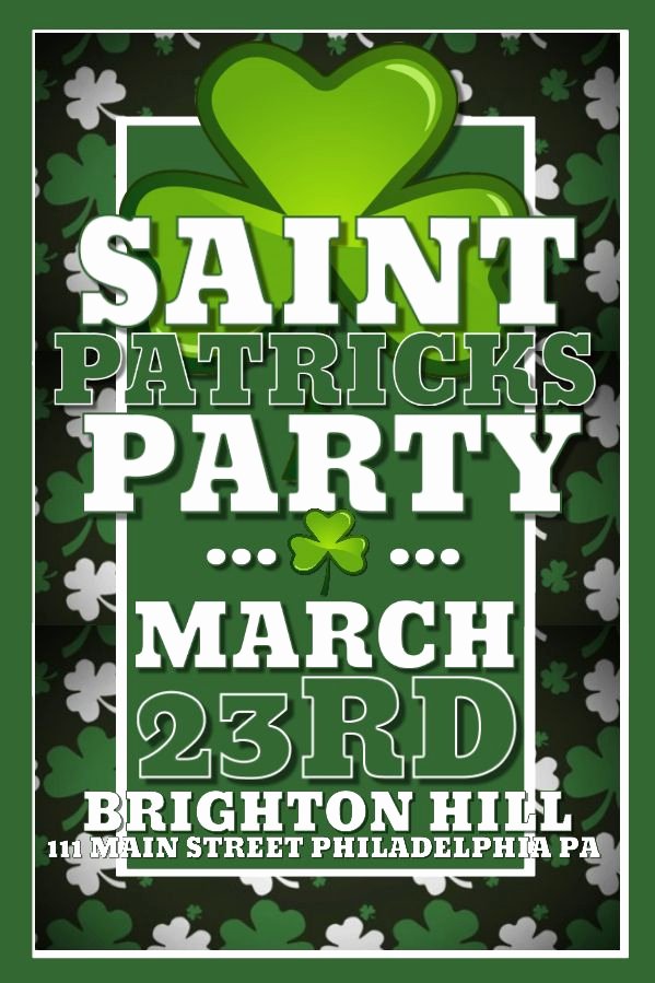 St Patrick Day Posters Lovely St Patrick S Day Poster Flyer social Media Graphic Design