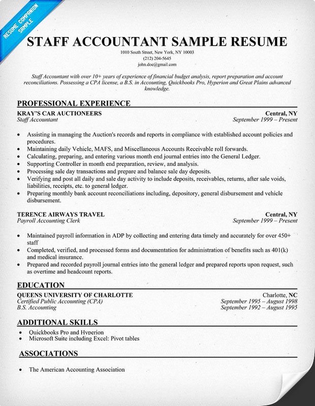 Staff Accountant Resume Summary Fresh Staff Accountant Resume Sample