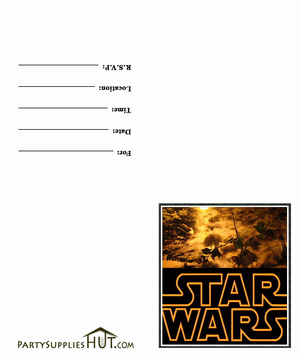 Star Wars Invitations Printable Awesome Star Wars Children S Birthday Party