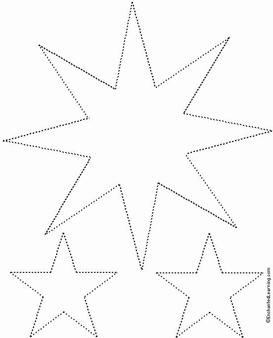 Stars Cut Out Templates Unique Stars 2 Tracing Cutting Template Enchantedlearning