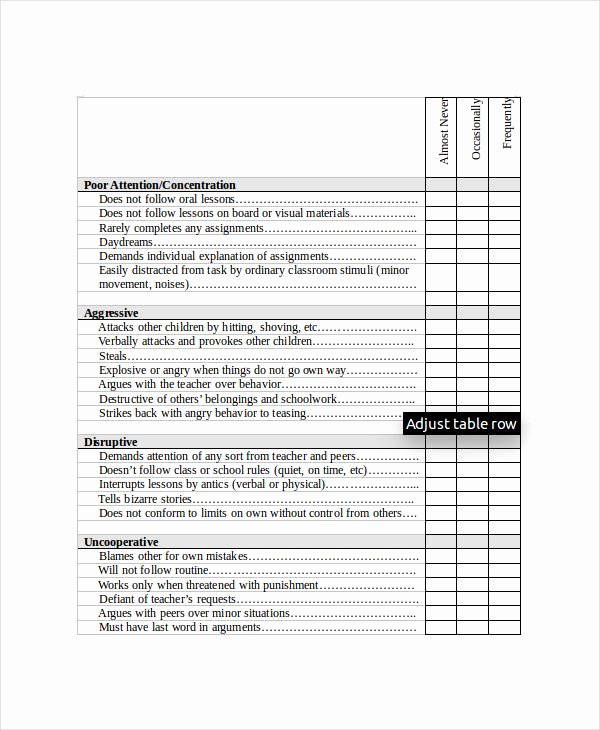 Student Behavior Observation Checklist Awesome Pin by J S Browning On Behavior Charts &amp; Checklists