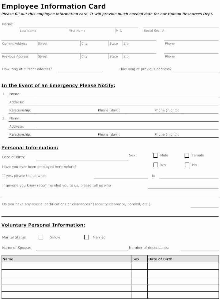 Student Information Card Template Best Of Employee Performance Evaluation form