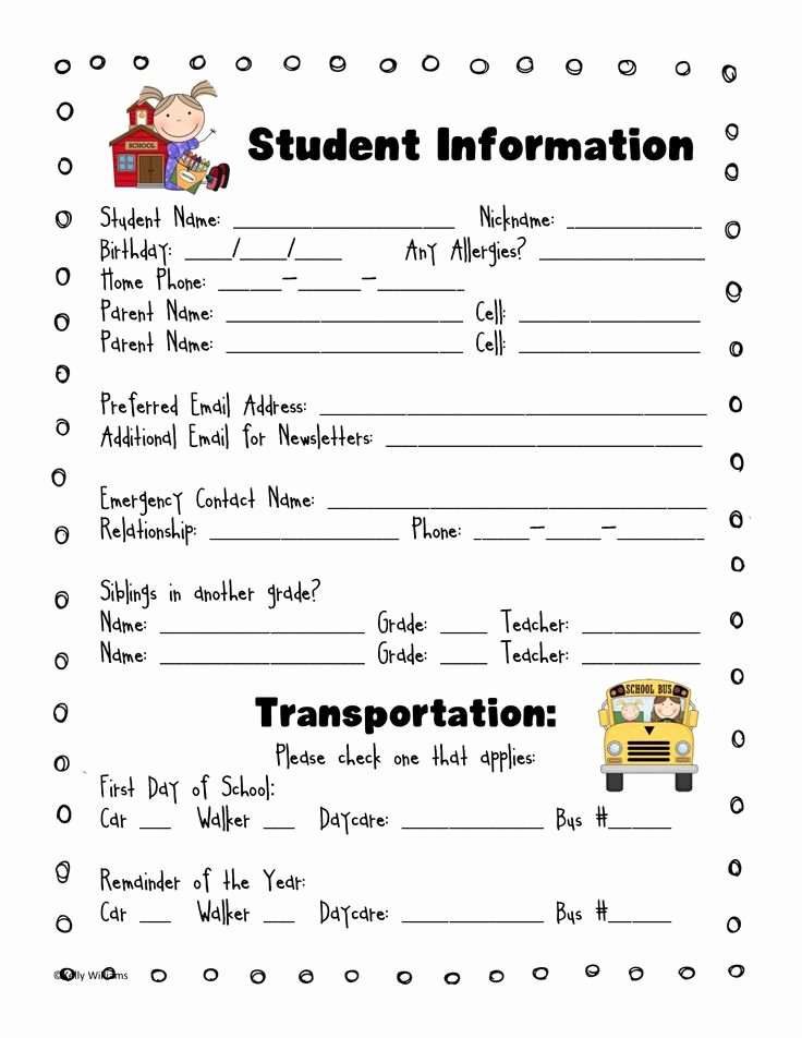 Student Information Sheet for Teachers Elegant Best 25 Student Information form Ideas On Pinterest