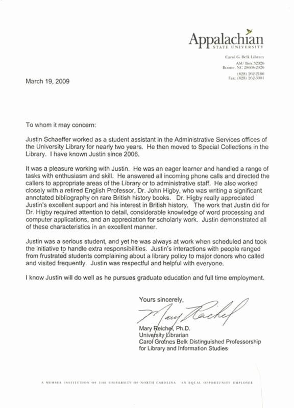 Student Letter Of Recommendation Samples Best Of Sample Re Mendation Letter for Graduate Student