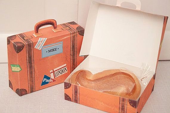Suitcase Favor Box Template Fresh Vintage Suitcase Favor Box Small with Blue Label