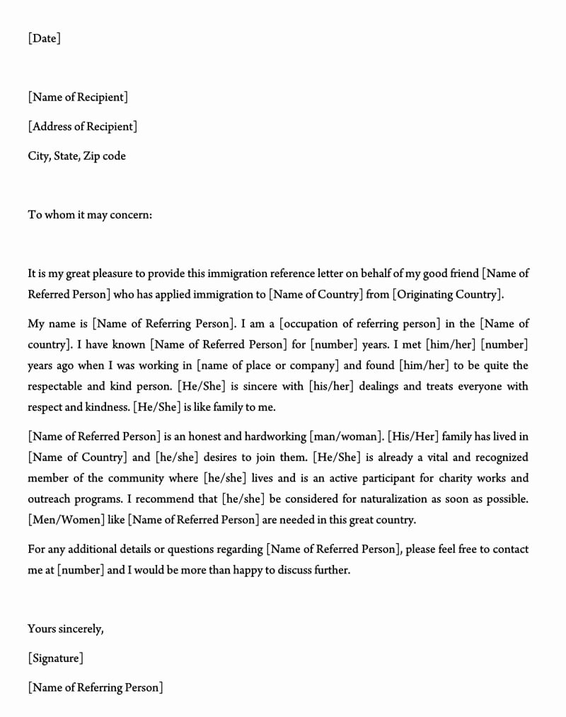 Supporting Letters for Immigration Beautiful Letter Of Support for Immigration 10 Sample Reference