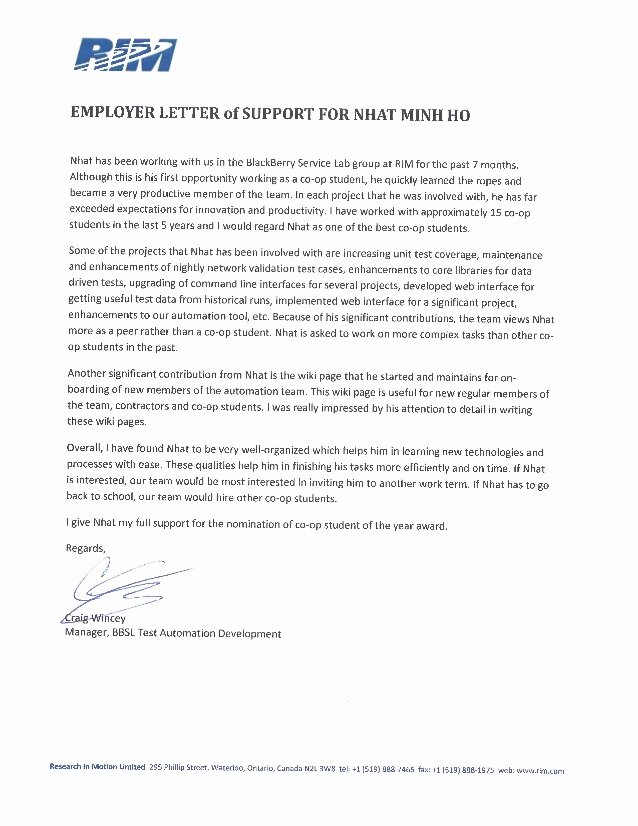 Supporting Letters for Immigration Lovely Employer Letter Support