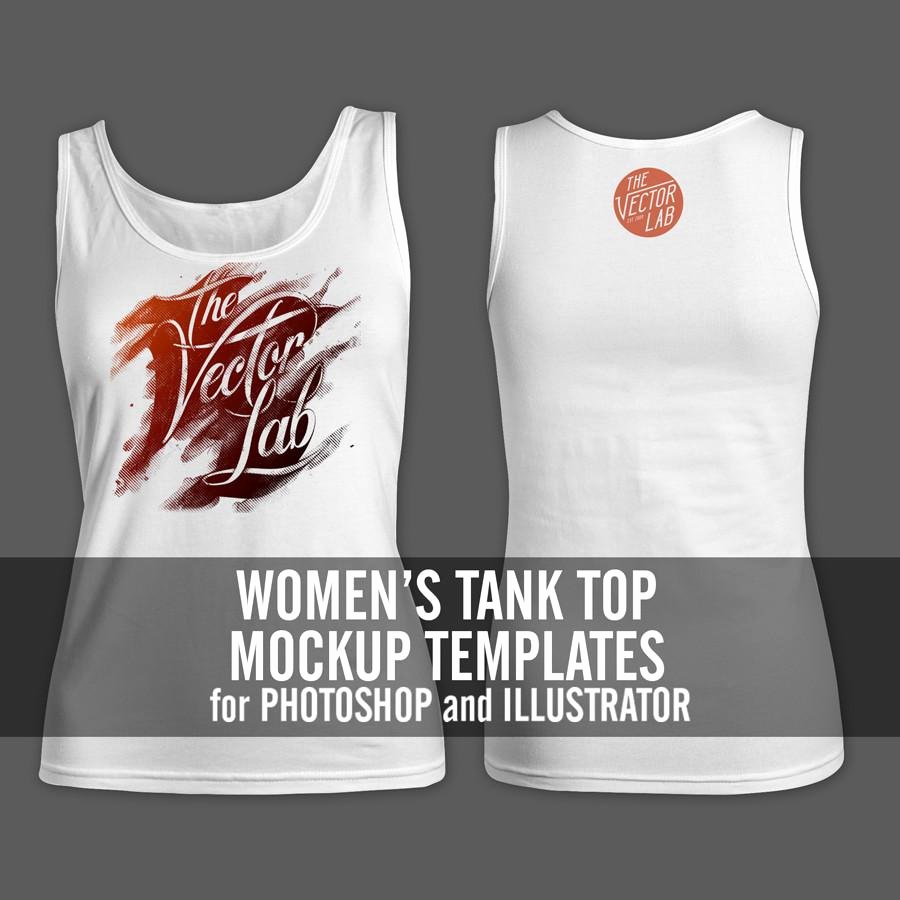 Tank top Template Awesome Women S Tank top Mockup Templates thevectorlab