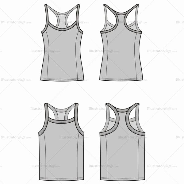 Tank top Template Luxury Women S and Men S Tank top Fashion Flat Template