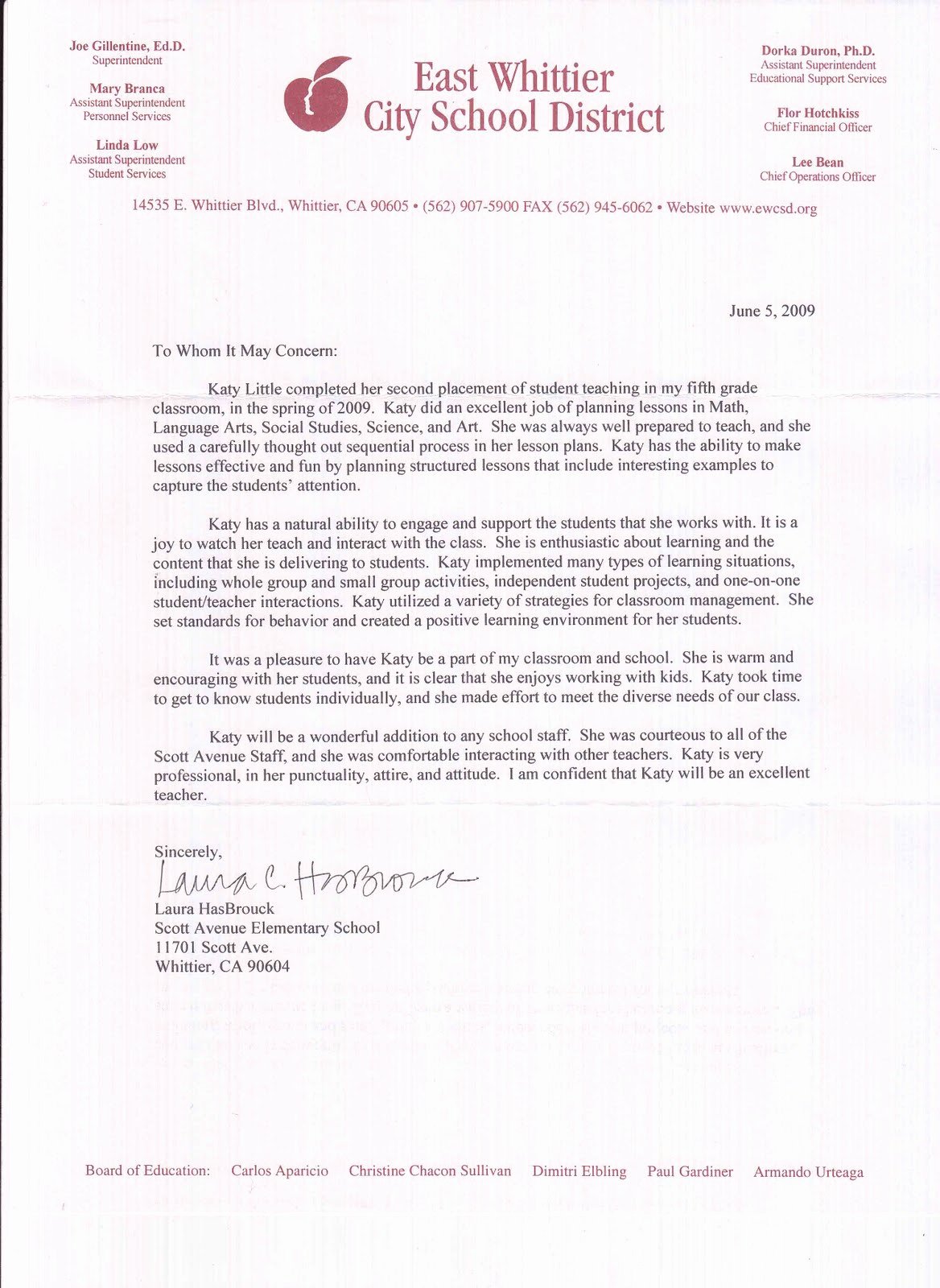 Teacher Letters Of Recommendation Fresh Kathryn Little Letters Of Re Mendation Student Teaching
