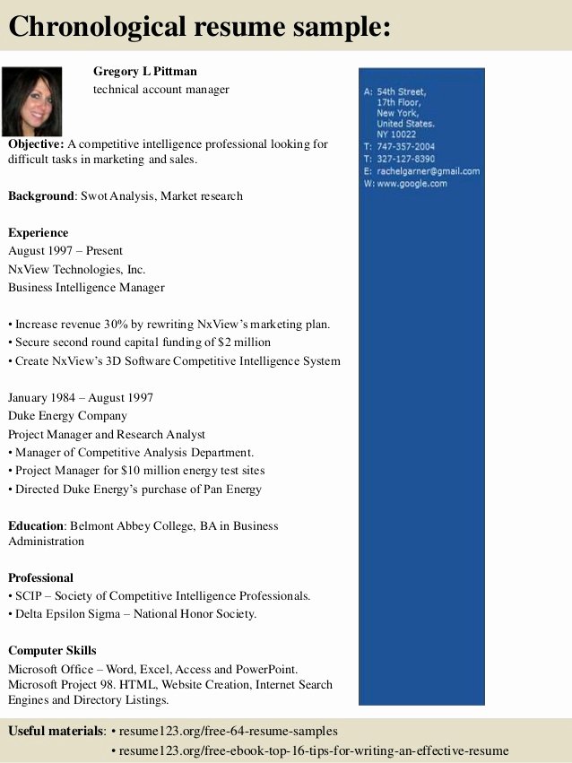 Technical Account Manager Resume Fresh top 8 Technical Account Manager Resume Samples