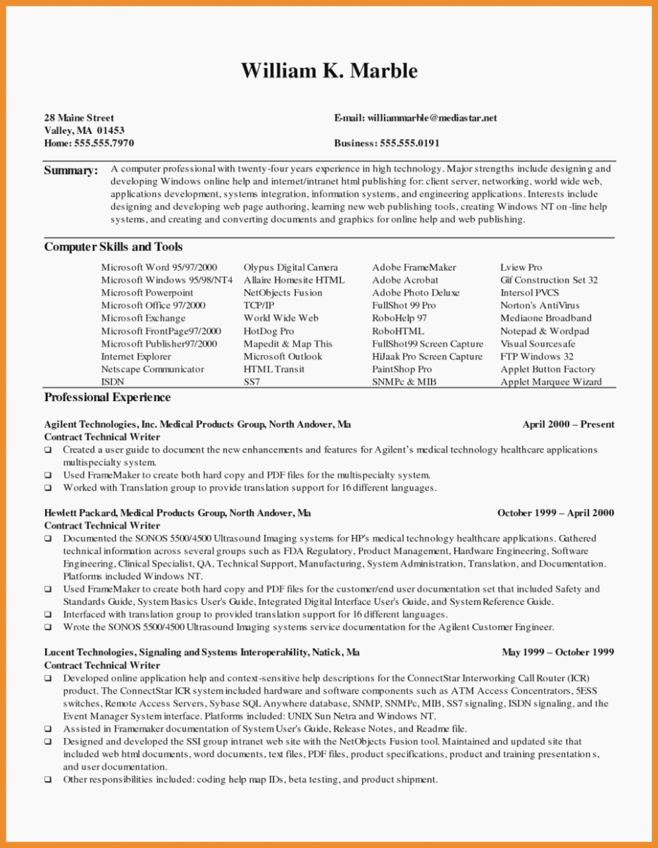 Technical Writer Resume Examples New What You Should Wear to