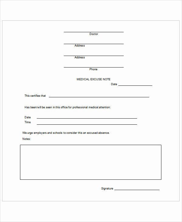 Template for Doctors Note Awesome 37 Free Doctors Note Templates