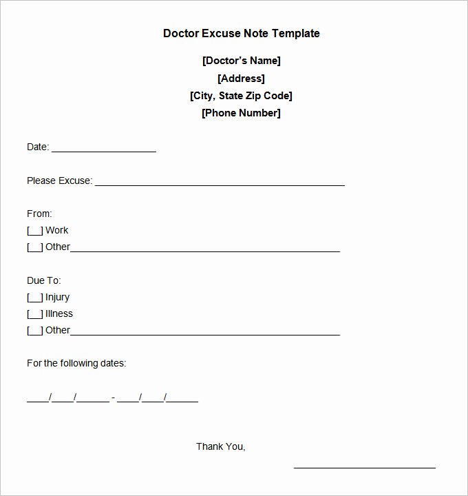 Template for Doctors Note Elegant 5 Free Fake Doctors Note Templates