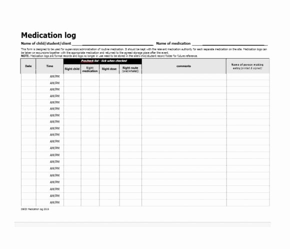 Template for Medication List Best Of 58 Medication List Templates for Any Patient [word Excel