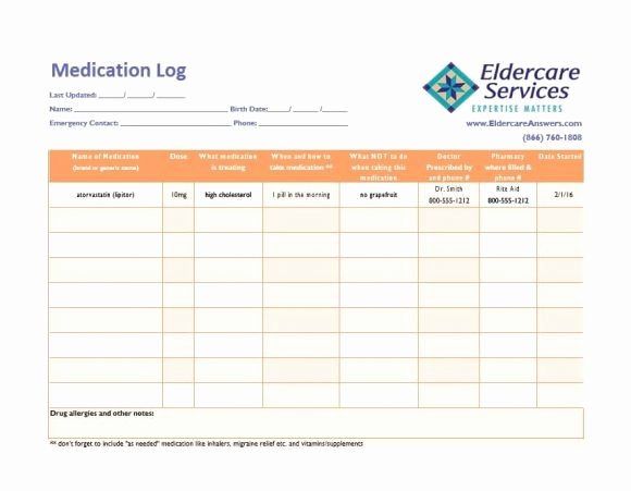 Template for Medication List Unique 58 Medication List Templates for Any Patient [word Excel