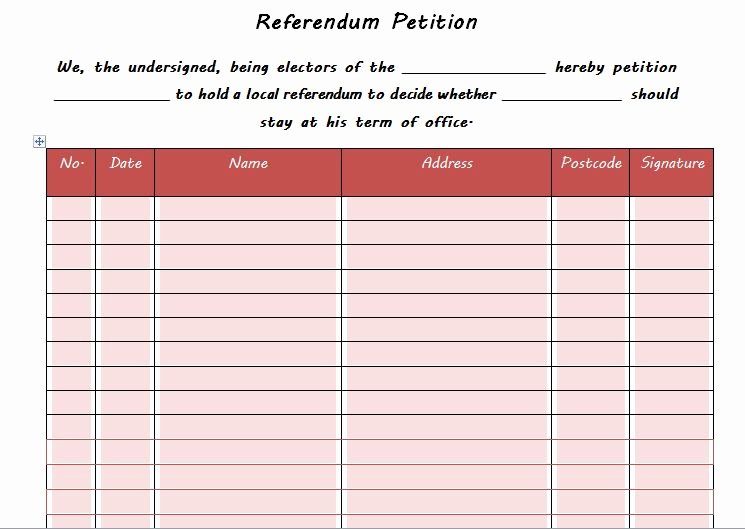 Template for Petition Signatures Best Of 30 Petition Templates How to Write Petition Guide