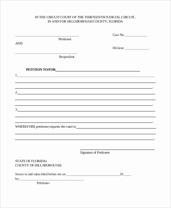 Template for Petition Signatures Fresh 29 Petition formats Pdf Doc