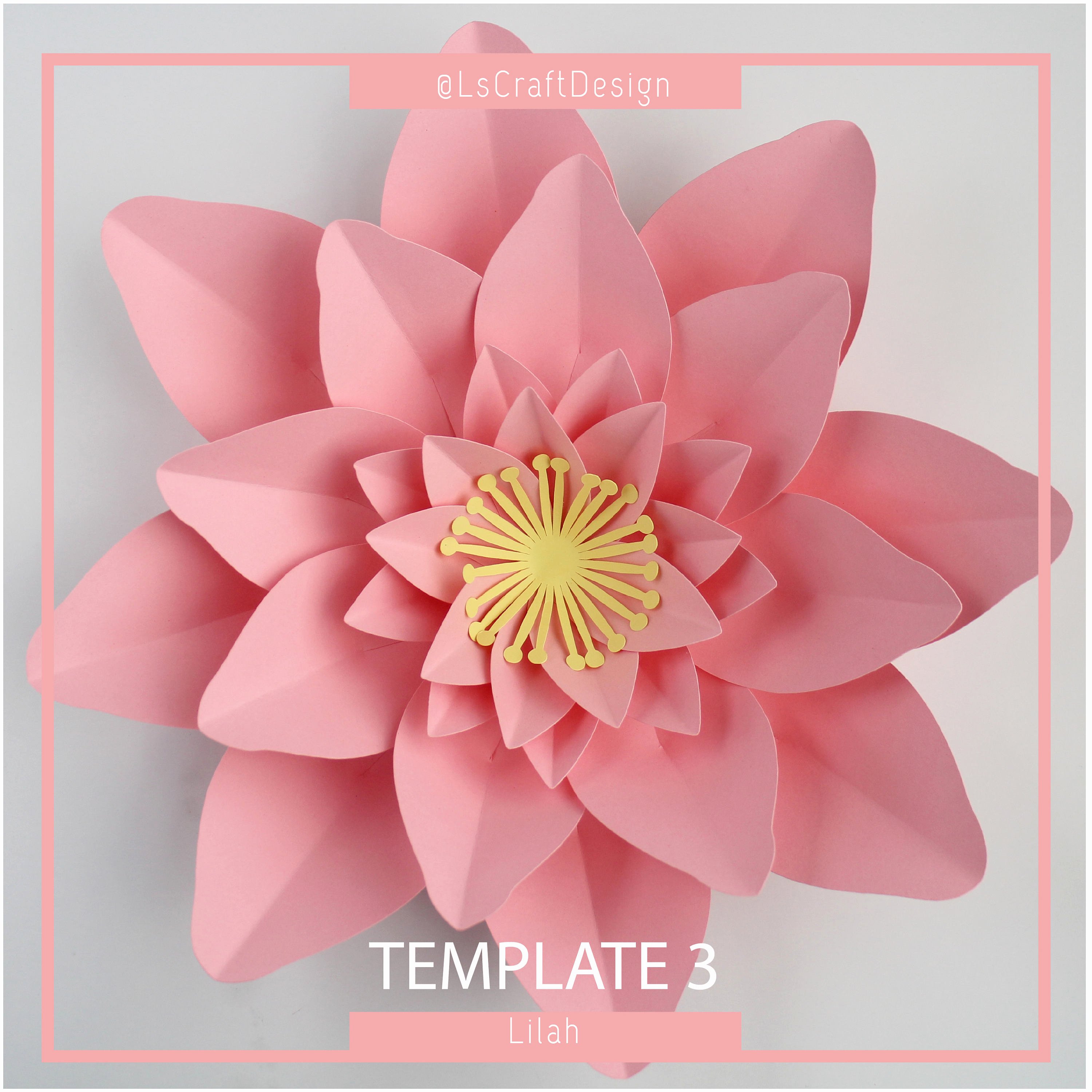 Templates for Paper Flowers Fresh Paper Flower Template Pdf Paper Flower Diy Paper Flower