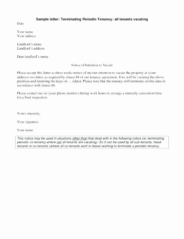 Tenant Move Out Letter Beautiful Sample Vacate Letter to Tenant – Gulflifa