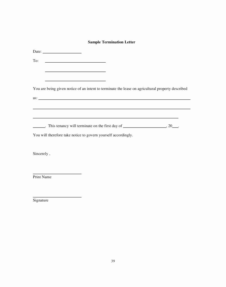 Terminating A Lease Letter Fresh Termination Letter Templates 26 Free Samples Examples