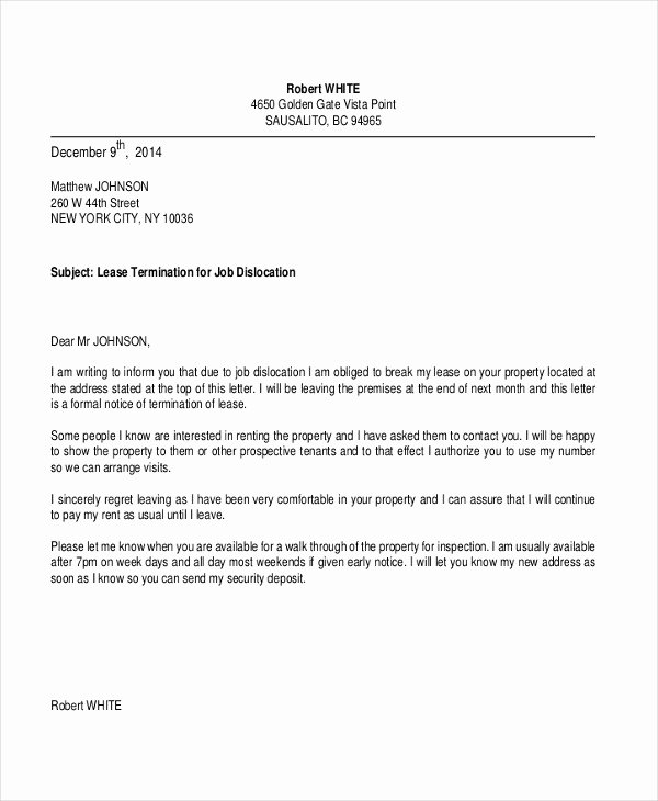 Termination Letter Sample Free Unique Free Termination Letter Template Image – 22 Contract