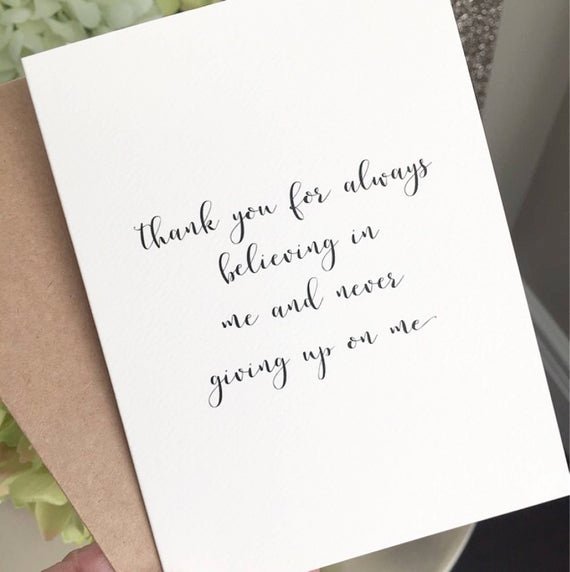 Thank You Card for Mentor Inspirational Thank You Card Appreciation Card Thank You Parents Card