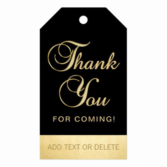 Thank You for Coming Tag New Personalized Black Gold Thank You for Ing Favor Gift