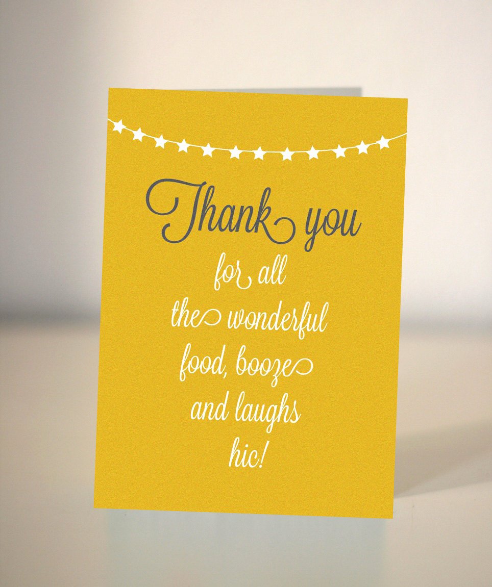 Thank You for Dinner Elegant Items Similar to Thank You Card for Dinner Party On Etsy