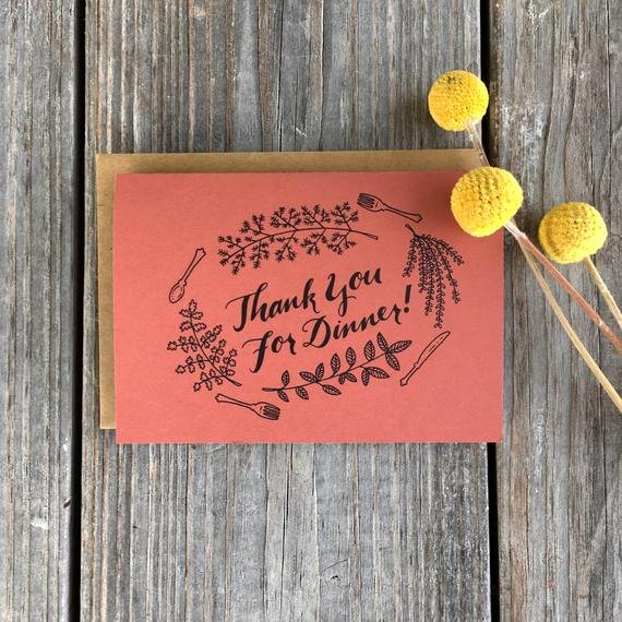 Thank You for Dinner Images Elegant Thank You for Dinner Cards Dinner Thank You by Champaignpaper