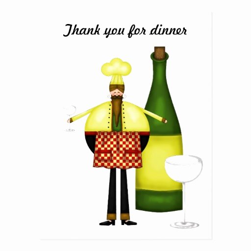 Thank You for Dinner Inspirational Chelf Thank You for Dinner Post Card